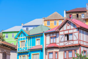 Clourful traditional houses, Valparaiso, Chile, South America Clourful traditional houses, Valparaiso, Chile, South America